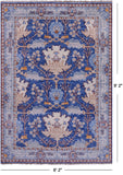Blue Turkish Oushak Handmade Wool Rug - 6' 2" X 9' 2" - Golden Nile