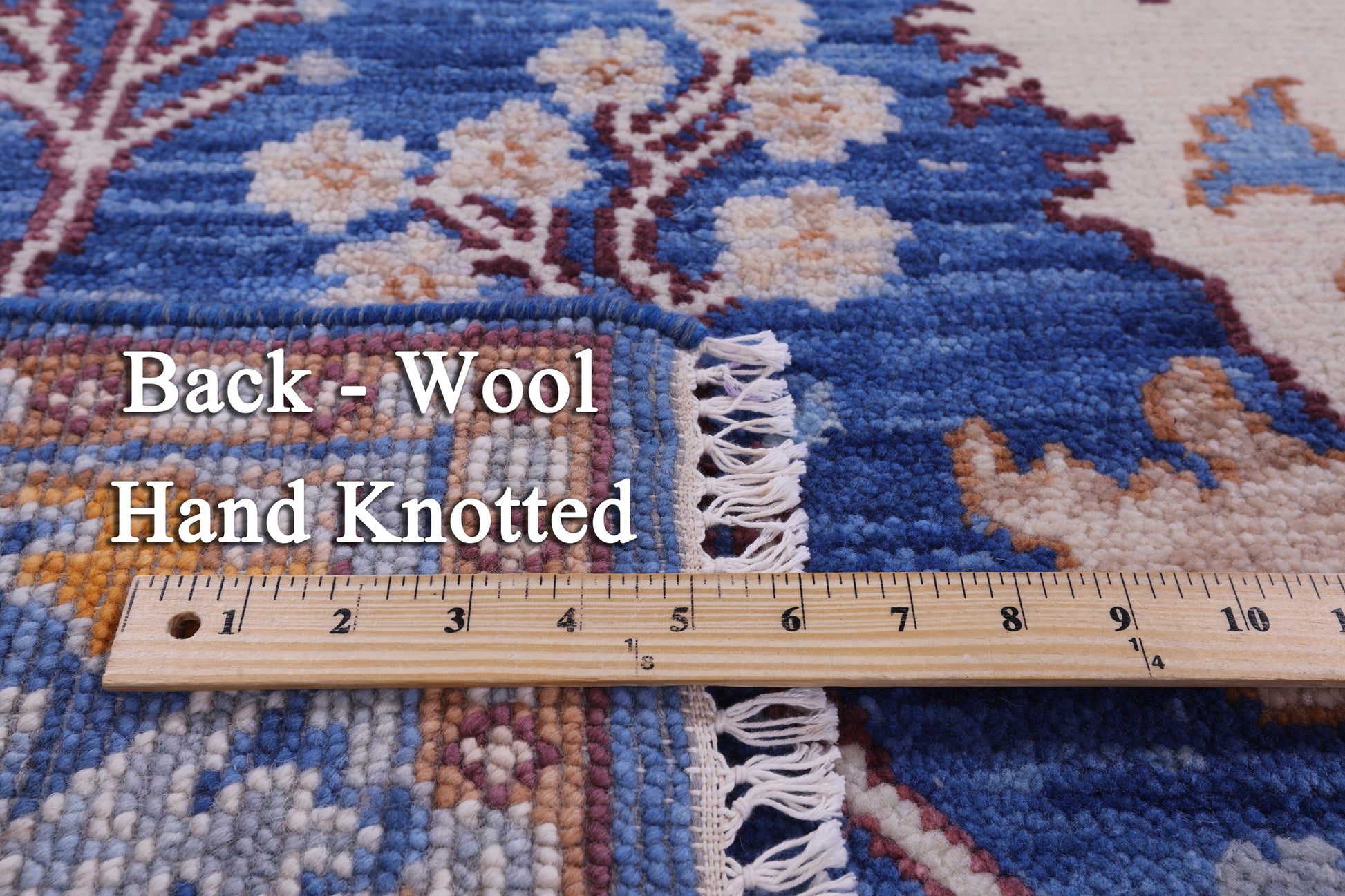 Blue Turkish Oushak Handmade Wool Rug - 6' 2" X 9' 2" - Golden Nile