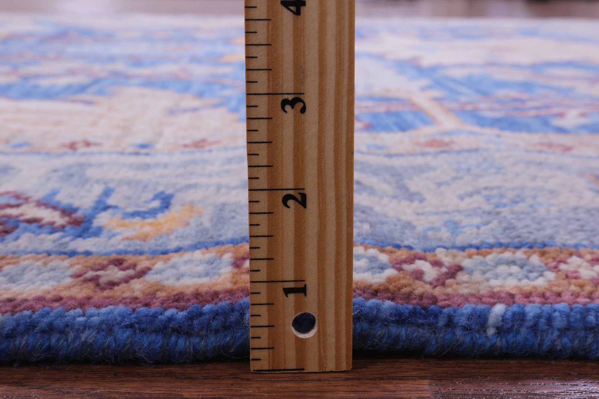 Blue Turkish Oushak Handmade Wool Rug - 6' 2" X 9' 2" - Golden Nile