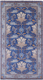 Blue Turkish Oushak Hand Knotted Wool Rug - 7' 1" X 14' 3" - Golden Nile