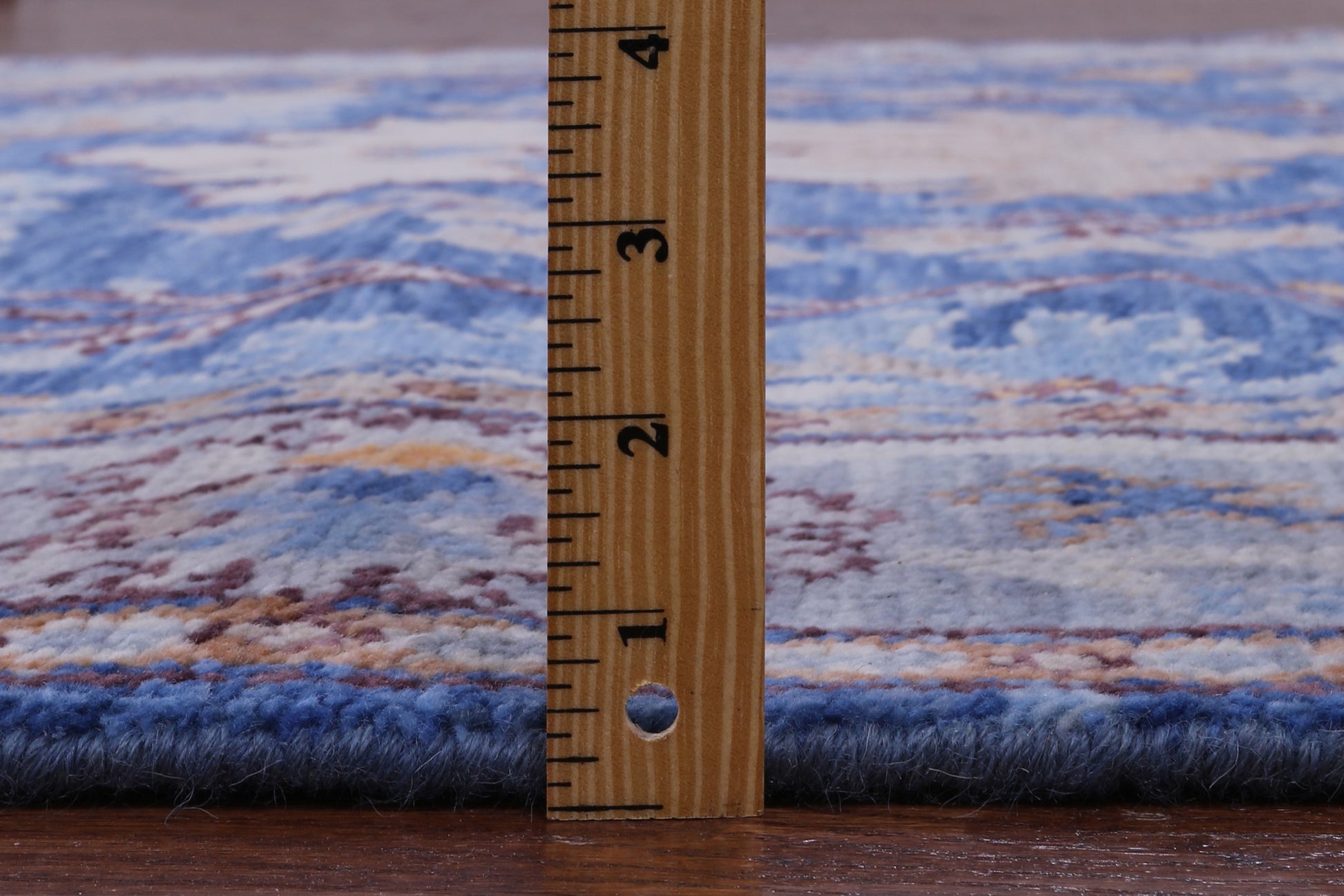 Blue Turkish Oushak Hand Knotted Wool Rug - 7' 1" X 14' 3" - Golden Nile