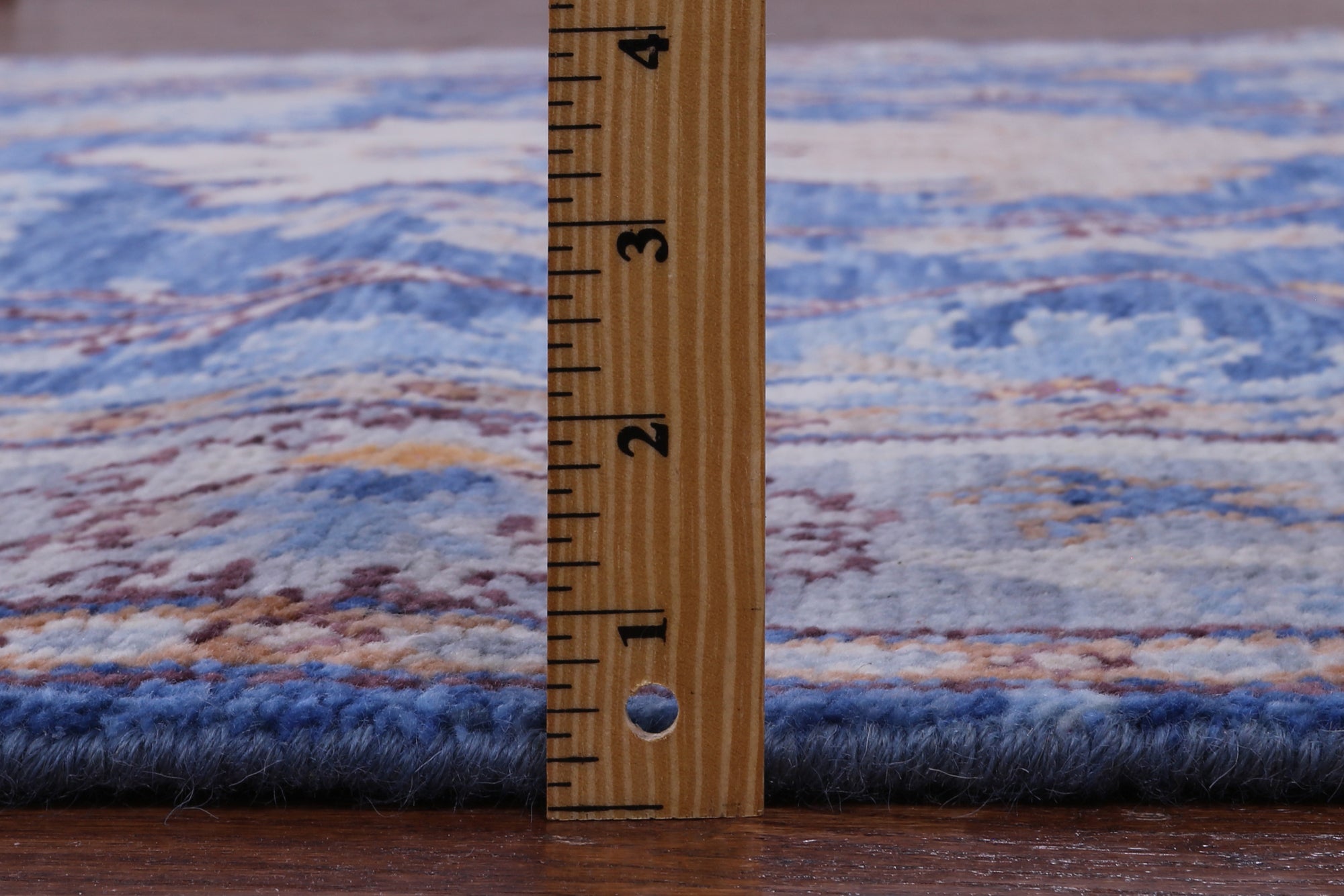 Blue Turkish Oushak Hand Knotted Wool Rug - 7' 1" X 14' 3" - Golden Nile