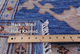 Blue Turkish Oushak Hand Knotted Wool Rug - 13' 4" X 17' 8" - Golden Nile