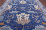Blue Turkish Oushak Hand Knotted Wool Rug - 13' 4" X 17' 8" - Golden Nile