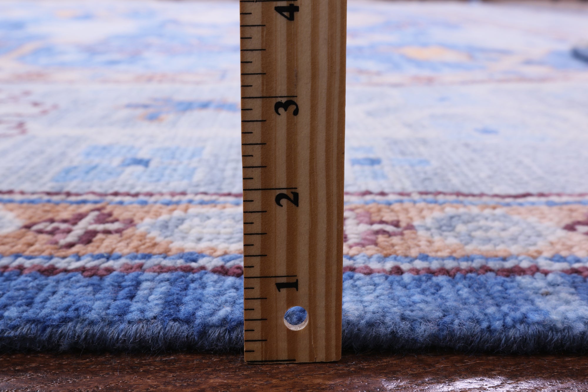 Blue Square Turkish Oushak Handmade Wool Rug - 11' 2" X 11' 6" - Golden Nile