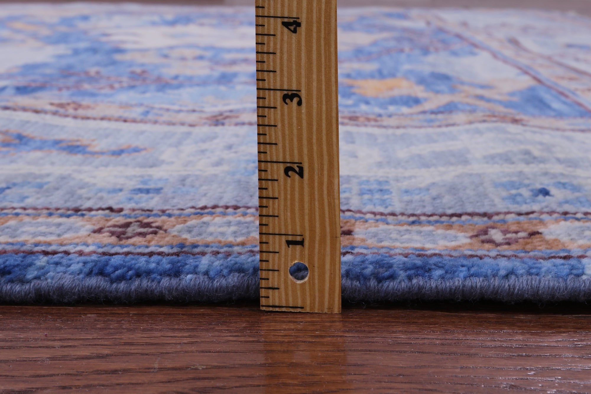 Blue Square Turkish Oushak Handmade Wool Rug - 9' 1" X 9' 1" - Golden Nile