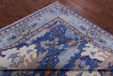 Blue Square Turkish Oushak Handmade Wool Rug - 9' 1" X 9' 1" - Golden Nile