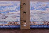 Blue Square Turkish Oushak Handmade Wool Rug - 6' 2" X 6' 2" - Golden Nile