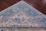 Ivory Turkish Oushak Handmade Wool Rug - 9' 3" X 12' 2" - Golden Nile