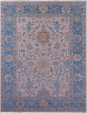 Ivory Turkish Oushak Handmade Wool Rug - 9' 3" X 12' 2" - Golden Nile