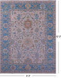 Ivory Turkish Oushak Handmade Wool Rug - 9' 3" X 12' 2" - Golden Nile