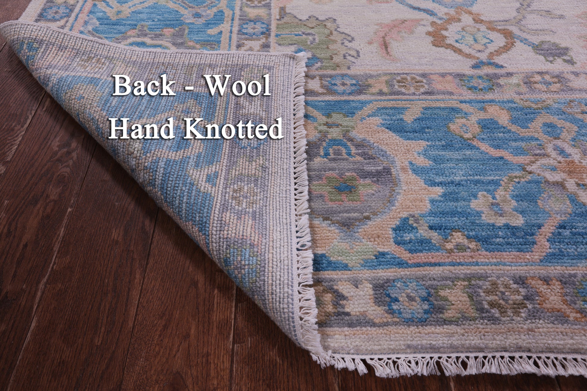 Ivory Turkish Oushak Handmade Wool Rug - 9' 3" X 12' 2" - Golden Nile