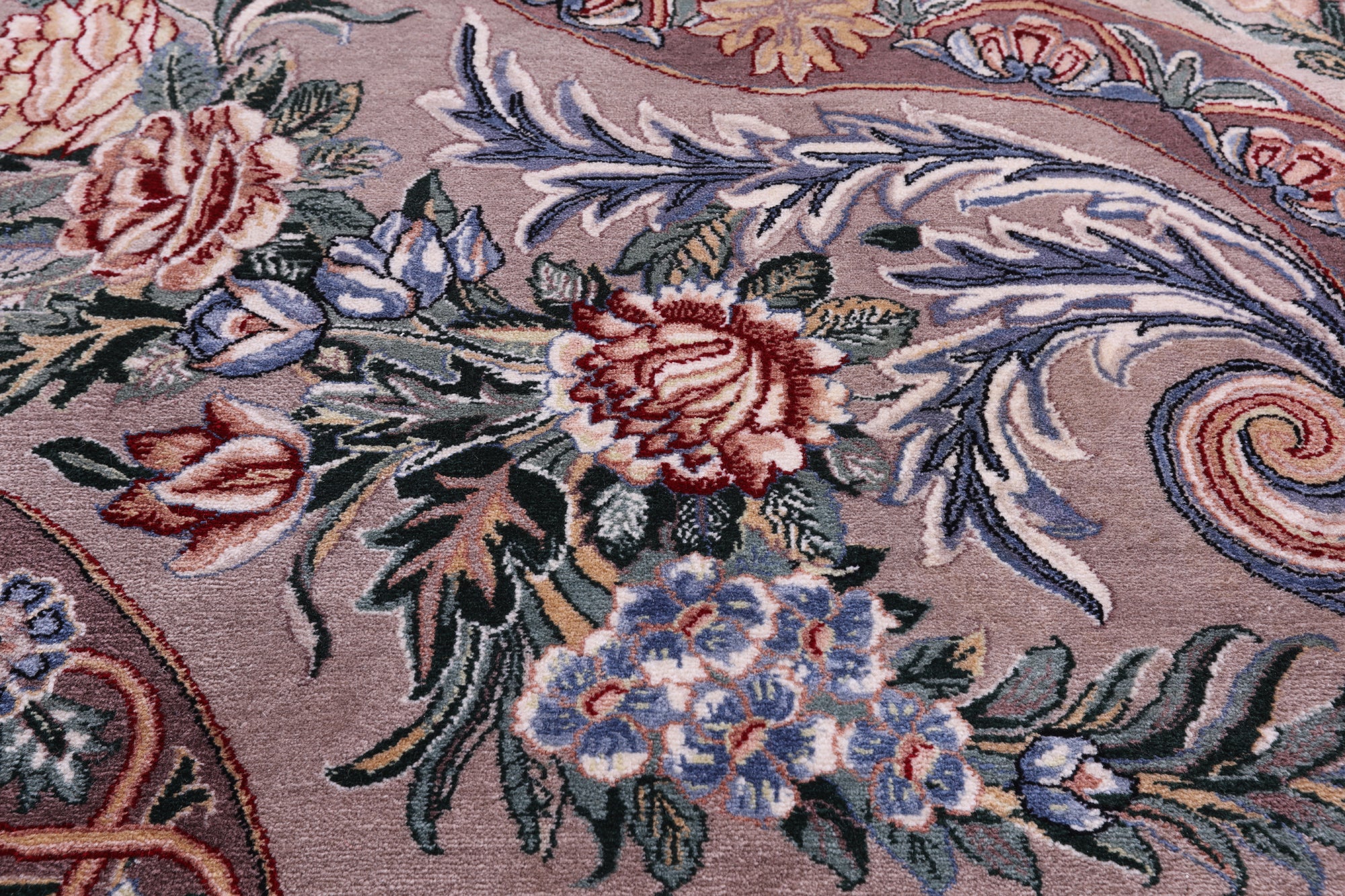 Grey/Black French Aubusson Hand Knotted Wool Rug - 9' 0" X 12' 1"