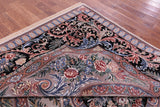 Grey/Black French Aubusson Hand Knotted Wool Rug - 9' 0" X 12' 1"