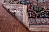 Grey/Black French Aubusson Hand Knotted Wool Rug - 9' 0" X 12' 1"