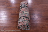 Grey/Black French Aubusson Hand Knotted Wool Rug - 9' 0" X 12' 1"