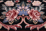 Grey/Black French Aubusson Hand Knotted Wool Rug - 9' 0" X 12' 1"