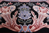 Grey/Black French Aubusson Hand Knotted Wool Rug - 9' 0" X 12' 1"