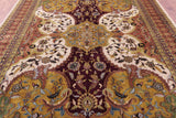 Persian Tabriz Hand Knotted Wool Rug - 8' 10" X 12' 2" - Golden Nile