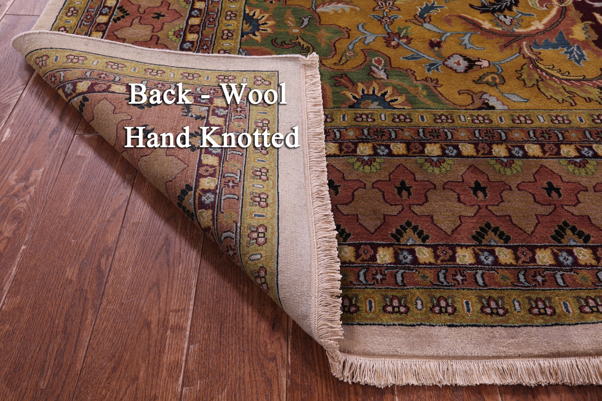 Persian Tabriz Hand Knotted Wool Rug - 8' 10" X 12' 2" - Golden Nile