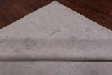 Ivory Washed Out Peshawar Hand Knotted Wool Rug - 9' 0" X 11' 9"