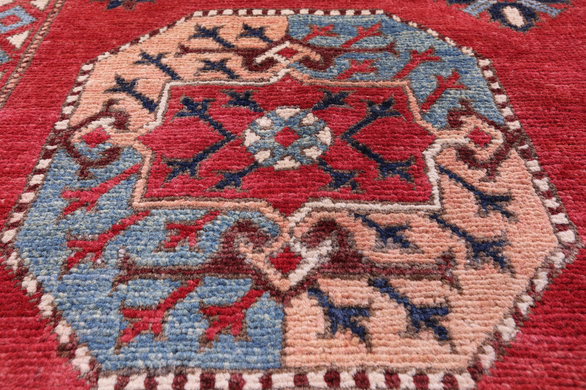 Red Turkmen Ersari Hand Knotted Wool Rug - 10' 1" X 13' 6" - Golden Nile