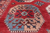 Red Turkmen Ersari Hand Knotted Wool Rug - 10' 1" X 13' 6" - Golden Nile