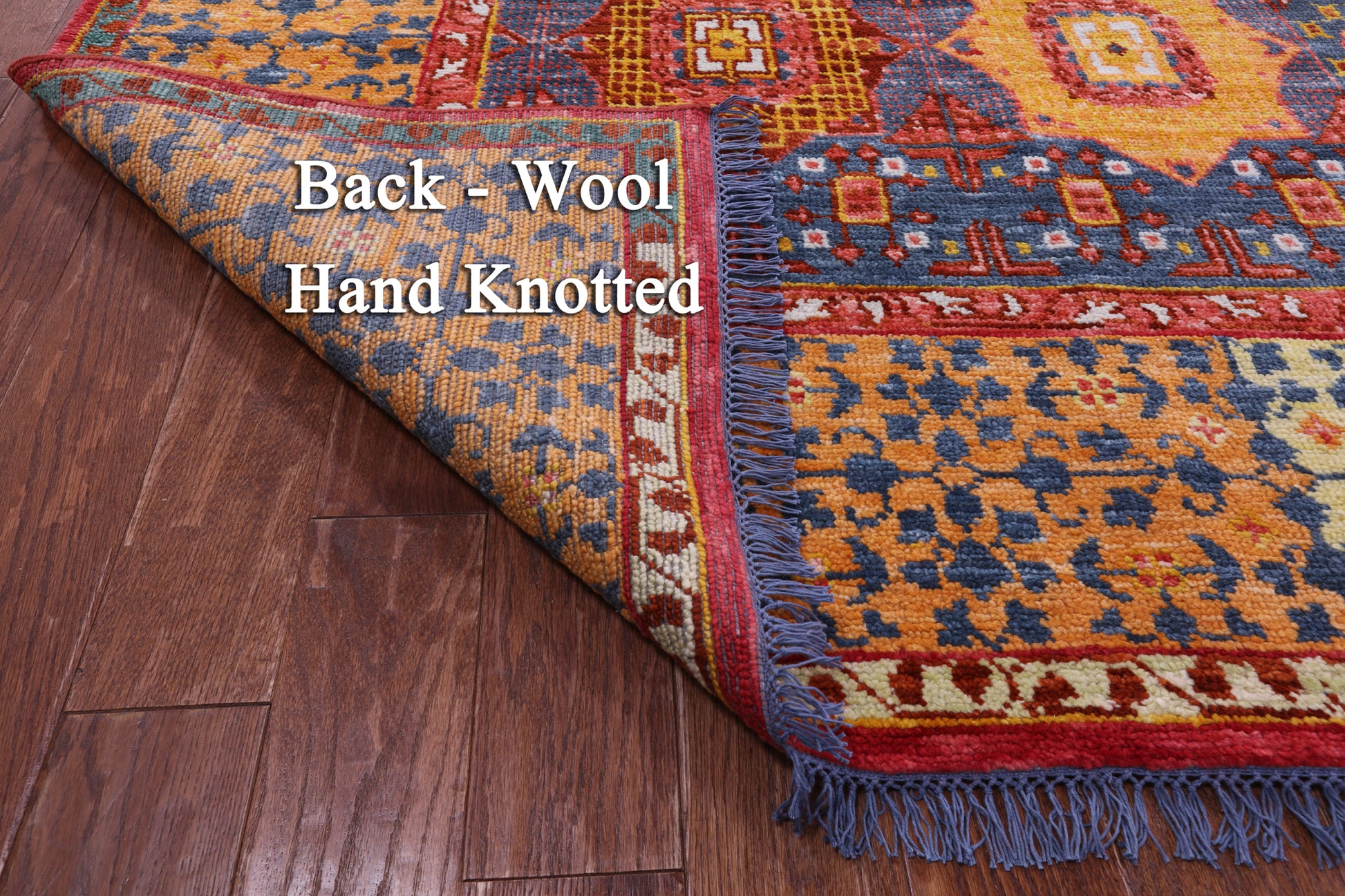 Geometric Persian Mamluk Hand Knotted Wool Rug - 12' 1" X 17' 10" - Golden Nile