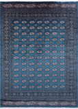Green Bokhara Handmade Wool Rug - 8' 0" X 11' 0" - Golden Nile