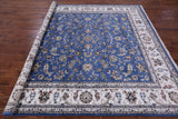 Blue Square Persian Nain Hand Knotted Wool & Silk Rug - 8' 1" X 8' 1" - Golden Nile