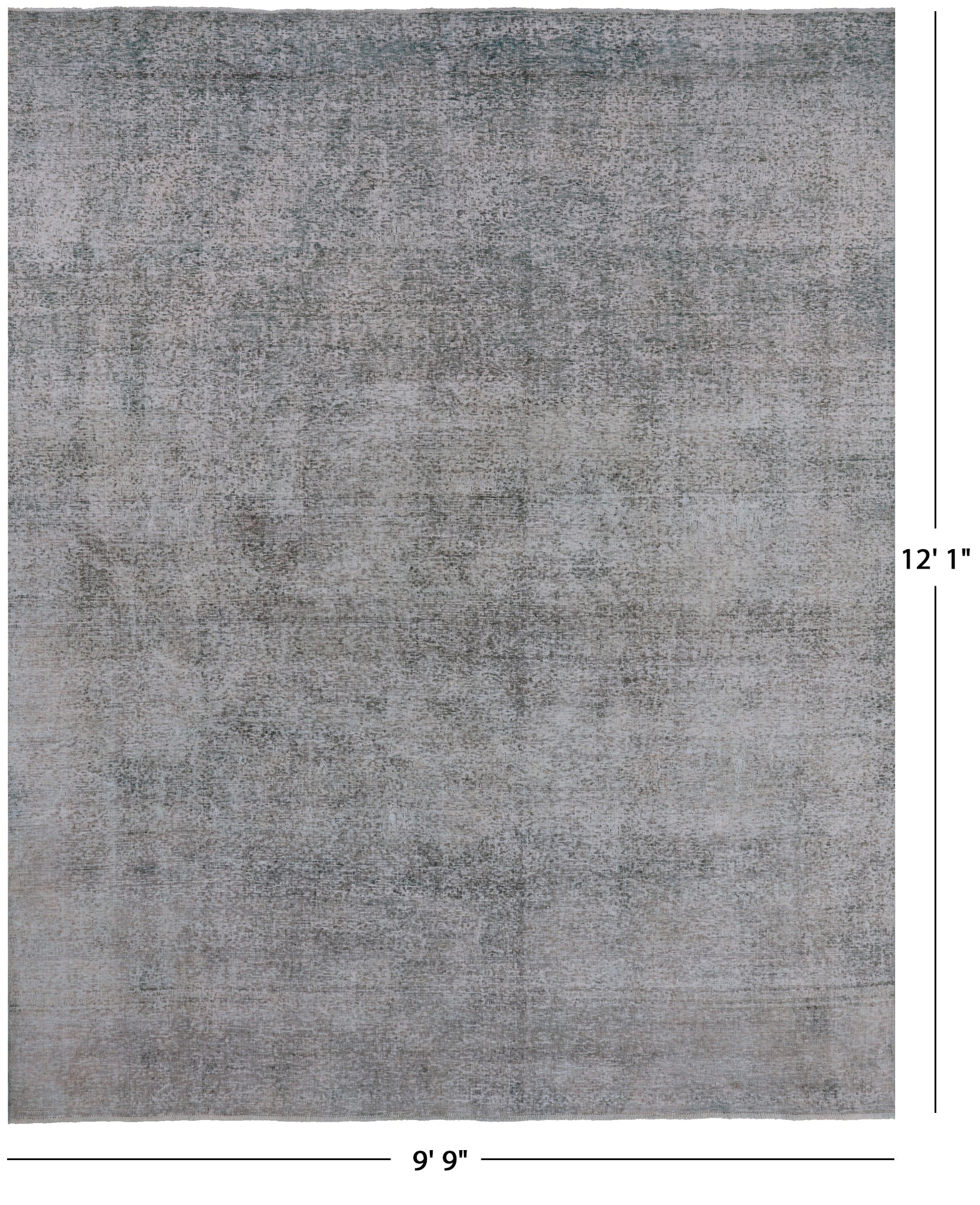 Persian Overdyed Hand Knotted Wool Area Rug - 9' 9" X 12' 1" - Golden Nile