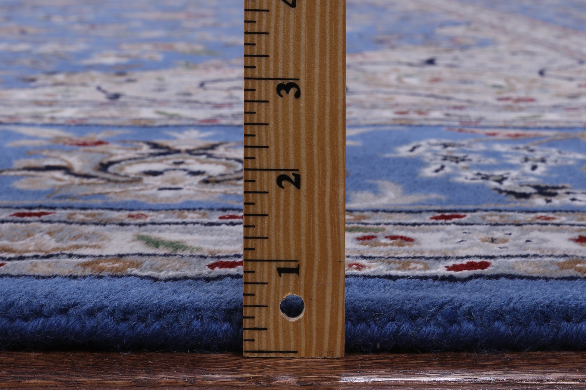 Blue Persian Nain Hand Knotted Wool & Silk Rug - 8' 11" X 12' 4" - Golden Nile