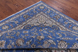 Blue Persian Nain Hand Knotted Wool & Silk Rug - 8' 11" X 12' 4" - Golden Nile