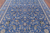 Blue Persian Nain Hand Knotted Wool & Silk Rug - 8' 0" X 10' 1" - Golden Nile