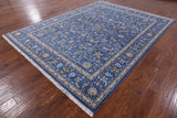 Blue Persian Nain Hand Knotted Wool & Silk Rug - 8' 0" X 10' 1" - Golden Nile