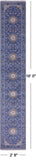 Blue Persian Nain Handmade Wool & Silk Rug - 2' 8" X 16' 0" - Golden Nile