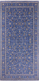 Blue Persian Nain Hand Knotted Wool & Silk Rug - 9' 0" X 19' 1" - Golden Nile