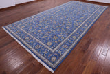 Blue Persian Nain Hand Knotted Wool & Silk Rug - 9' 0" X 19' 1" - Golden Nile