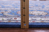 Blue Persian Nain Hand Knotted Wool & Silk Rug - 9' 0" X 19' 1" - Golden Nile