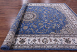 Blue Persian Nain Hand Knotted Wool & Silk Rug - 10' 3" X 14' 5" - Golden Nile