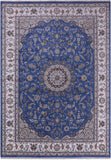 Blue Persian Nain Hand Knotted Wool & Silk Rug - 10' 3" X 14' 5" - Golden Nile