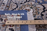 Blue Persian Nain Hand Knotted Wool & Silk Rug - 10' 3" X 14' 5" - Golden Nile