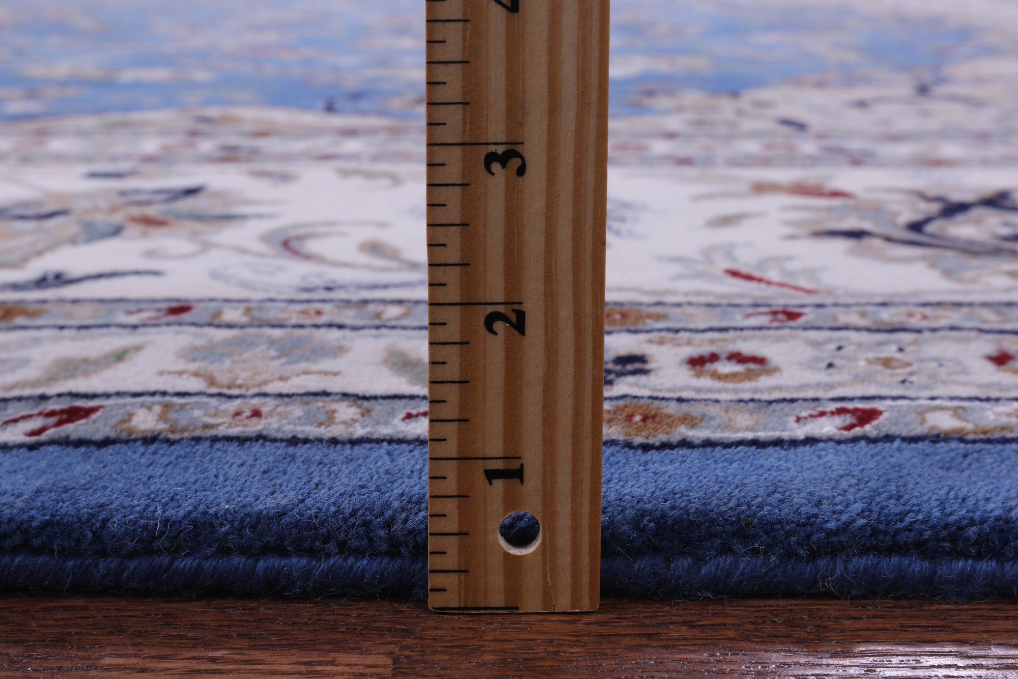 Blue Persian Nain Hand Knotted Wool & Silk Rug - 10' 3" X 14' 5" - Golden Nile