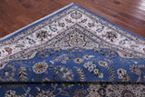 Blue Persian Nain Hand Knotted Wool & Silk Rug - 10' 3" X 14' 5" - Golden Nile