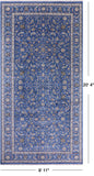 Blue Persian Nain Handmade Wool & Silk Rug - 9' 11" X 20' 4" - Golden Nile