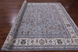 Blue Persian Nain Hand Knotted Wool & Silk Rug - 9' 0" X 12' 0" - Golden Nile