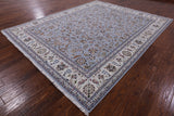 Blue Persian Nain Hand Knotted Wool & Silk Rug - 9' 0" X 12' 0" - Golden Nile