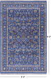 Blue Persian Nain Hand Knotted Wool & Silk Rug - 6' 0" X 9' 2" - Golden Nile
