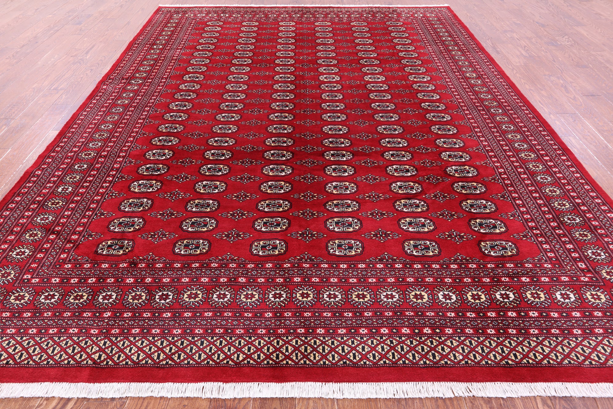 Red Bokhara Hand-Knotted Wool Rug - 9' 2" X 11' 9"