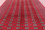 Red Bokhara Hand-Knotted Wool Rug - 9' 2" X 11' 9"